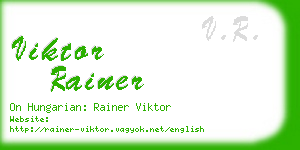 viktor rainer business card